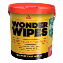 SIKA - Wonder Wipes Multi-Use Cleaning Wipes for the Building Trade - Specially Formulated to Clean Hands, Tools and Surfaces ...