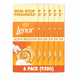 Lenor Laundry Perfume Scent Booster, 6 packs x155 g, Gold Orchid, Non-stop Freshness Up To 12 Weeks In Storage