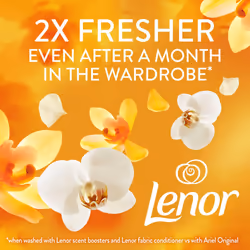 Lenor Laundry Perfume Scent Booster, 6 packs x155 g, Gold Orchid, Non-stop Freshness Up To 12 Weeks In Storage