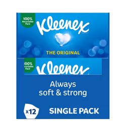 Kleenex Original Tissues - 12 Boxes (768 Tissues Total)