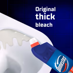 Domestos Original Thick Bleach disinfectant that eliminates 99.99% of bacteria and viruses* unstoppable strength 9x 750 ml