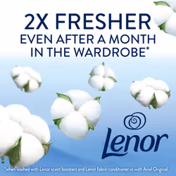 Lenor Laundry Perfume Scent Booster 6 Packs x 155g - Cool Cotton, Lasting Freshness for Up to 12 Weeks