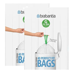 Brabantia Bin Bags 23-30 Litres (G), pack of 80.
