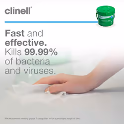 Clinell Universal Cleaning and Disinfectant Wipes for Surfaces - Pack of 4 Buckets - 225 Wipes per Pack (900 Wipes) - Multi Purpose Wipes, Kills