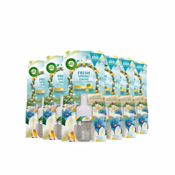 Air Wick Plug in Diffuser Refill, Fresh Spring Oasis, Pack 6 x 19ml, Long Lasting Fragrance, Lasts up to 600 Days, Plug in Ai ...