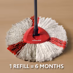 Vileda Turbo 2in1 Spin Mop Refill, Pack of 2 Turbo 2in1 Mop Head Replacements, Fits all Vileda Turbo Mops, Authentic Vileda Mop Head