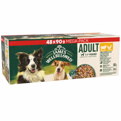 James Wellbeloved Adult Dog Food with Lamb in Gravy Pouch 48 x 90 g