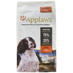 Applaws Complete and Grain Free Dry Dog Food for Adult Medium and Small Dogs, Chicken, 2kg (Pack of 1)
