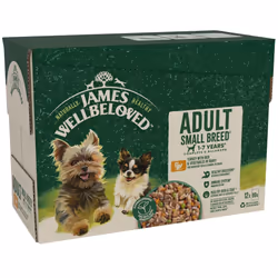 James Wellbeloved Adult Dog Food for small dogs with Turkey in Gravy Pouch 12 x 90 g