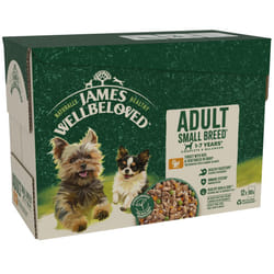 James Wellbeloved Adult Dog Food for small dogs with Turkey in Gravy Pouch 12 x 90 g