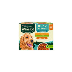 Winalot Puppy Mixed in Gravy Wet Dog Food Pouches 12x100g, Pack of 4