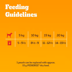 PEDIGREE Adult Dog Food Pouches Vitality+ Chunks in Gravy 48 x 85 g Multipack