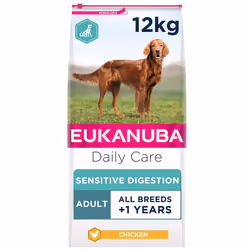 Eukanuba Sensitive Digestion Highly Digestible Complete Dry Dog Food for Adult Dogs with Chicken 12 kg