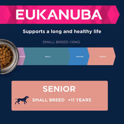 Eukanuba Complete Dry Dog Food for Senior Small Breeds with Fresh Chicken 3 kg