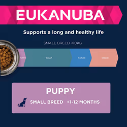 Eukanuba Complete Dry Dog Food for Puppy Small Breeds with Fresh Chicken 3 kg