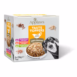 Applaws 100% Natural Wet Dog Food Tin, Grain Free Chicken and Meat Selection in Gravy 8 x 156g Tins