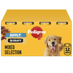 Pedigree Adult - Wet Dog Food - for Adult Dogs - Can Mixed Selection in Gravy - 12 x 400 g