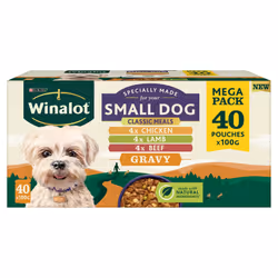 Winalot Meaty Chunks Small Dog Mixed in Gravy Wet Dog Food 40x100g