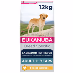 Eukanuba Complete Dry Dog Food for Adult Labrador Retriever Breed Types with Fresh Chicken 12 kg