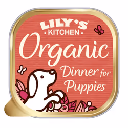 Lily?s Kitchen Made with Natural Ingredients Puppy Wet Dog Food Tray Organic Dinner with Chicken & Veg 11 x 150g