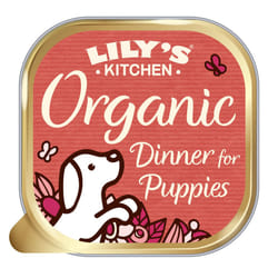 Lily?s Kitchen Made with Natural Ingredients Puppy Wet Dog Food Tray Organic Dinner with Chicken & Veg 11 x 150g