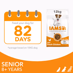 IAMS Complete Dry Dog Food for Senior 8+ Small and Medium Breeds with Chicken 12 kg