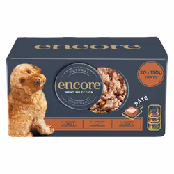 Encore Complete Wet Dog Food, Chicken, Lamb, Beef Pate Selection in 150g Trays (Pack of 20 Trays)