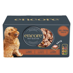 Encore Complete Wet Dog Food, Chicken, Lamb, Beef Pate Selection in 150g Trays (Pack of 20 Trays)