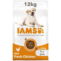 IAMS Complete Dry Dog Food for Adult 1+ Large Breeds with Chicken 12 kg