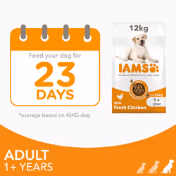 IAMS Complete Dry Dog Food for Adult 1+ Large Breeds with Chicken 12 kg