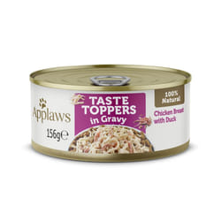 Applaws 100% Natural Wet Dog Food Tins, Chicken Breast with Duck in Gravy, 156g (Pack of 12)