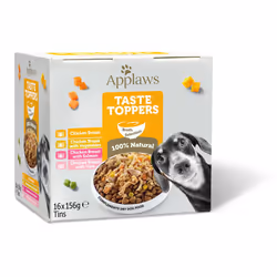 Applaws 100% Natural Wet Dog Food , Chicken and Fish Selection in Broth 156 g Tin (16 x 156 g Tins)