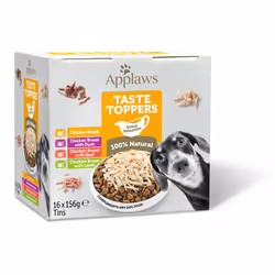 Applaws 100% Natural Wet Dog Food, Chicken with Beef, Lamb and Duck Selection in Gravy 156g Tin (16 x 156g Tins)