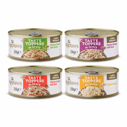Applaws 100% Natural Wet Dog Food, Chicken with Beef, Lamb and Duck Selection in Gravy 156g Tin (16 x 156g Tins)