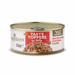 Applaws Natural Wet Dog Food Tins, Grain Free Beef with Vegetables in Jelly, 156g (Pack of 12)