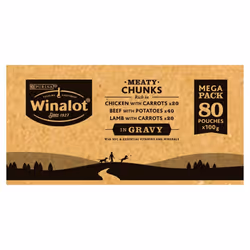 Winalot Meaty Chunks Mixed in Gravy Wet Dog Food 80x100g