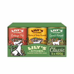 Lily's Kitchen Natural Adult Wet Dog Food Tins Classic Dinners Variety Pack 6 x 400g