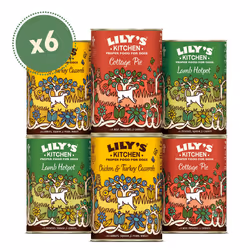 Lily's Kitchen Natural Adult Wet Dog Food Tins Classic Dinners Variety Pack 6 x 400g
