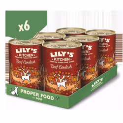 Lily's Kitchen Natural Adult Dog Wet Food, Beef Goulash, 6 x 400g