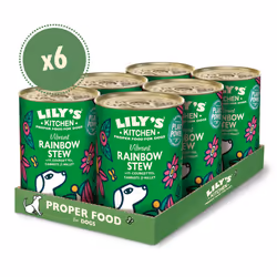 Lily's Kitchen Made with Natural Ingredients Adult Wet Dog Food Tin Vibrant Rainbow Stew 6 x 400g