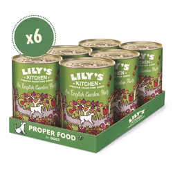 Lily's Kitchen Made with Natural Ingredients Adult Wet Dog Food Tin An English Garden Party 6 x 400g