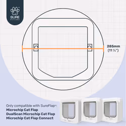 SureFlap Cat Flap Mounting Adapter, Brown