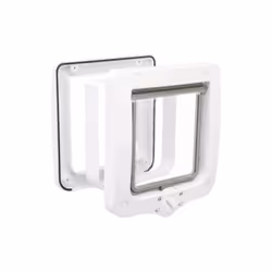 Trixie 4-Way Cat Flap with Tunnel, White, 578 g