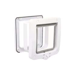 Trixie 4-Way Cat Flap with Tunnel, White, 578 g
