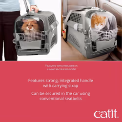 Catit Cabrio Cat Carrier, Cherry Red