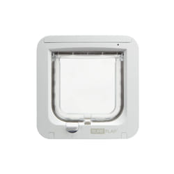 Sure Petcare SureFlap Microchip Cat Flap, RFID Collar Tags and Microchip Compatible, One-Button Control, Install in Doors, Windows and Walls, White, 4