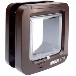 Sure Petcare SureFlap Microchip Cat Flap, RFID Collar Tags, Microchip Compatible, Install in Doors, Windows, Brown, 4xAA Batt ...