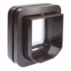 Sure Petcare SureFlap Microchip Cat Flap, RFID Collar Tags, Microchip Compatible, Install in Doors, Windows, Brown, 4xAA Batteries Required, Not