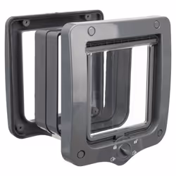 Trixie 4-Way Cat Flap with Tunnel, Dark Gray, 20x22cm