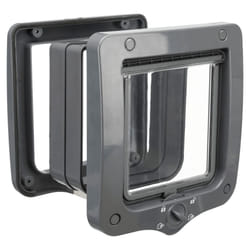 Trixie 4-Way Cat Flap with Tunnel, Dark Gray, 20x22cm